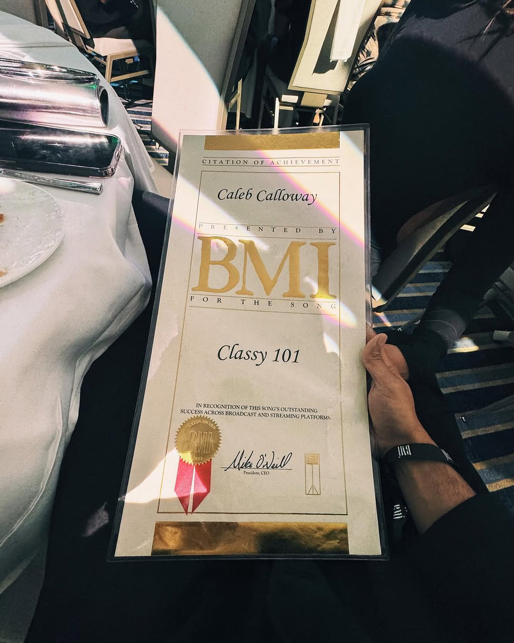 CALEB CALLOWAY WINS BMI AWARD 2025 FOR “ CLASSY 101”